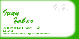 ivan haber business card